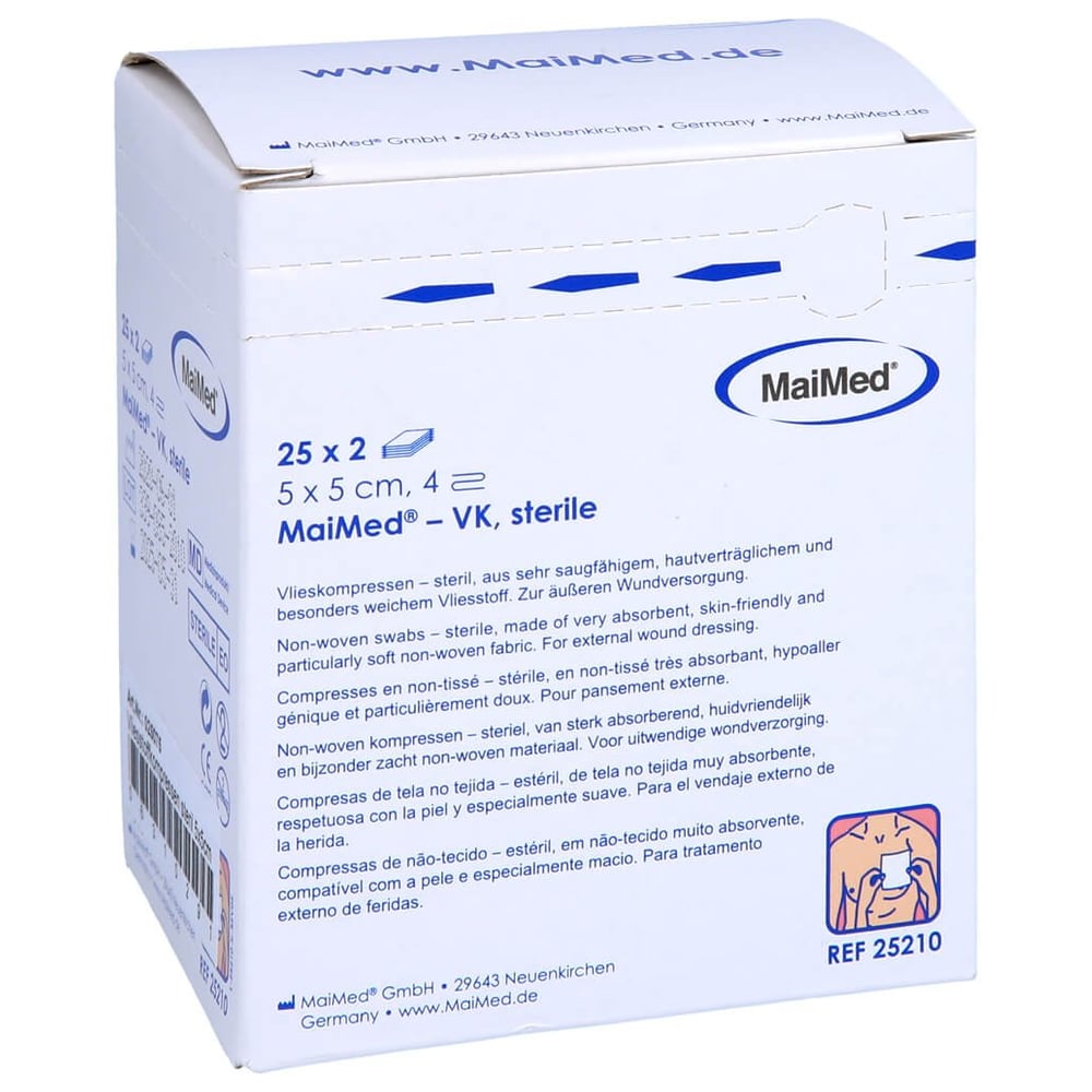 Vliesstoff-kompressen steril 5x5 cm 4fach