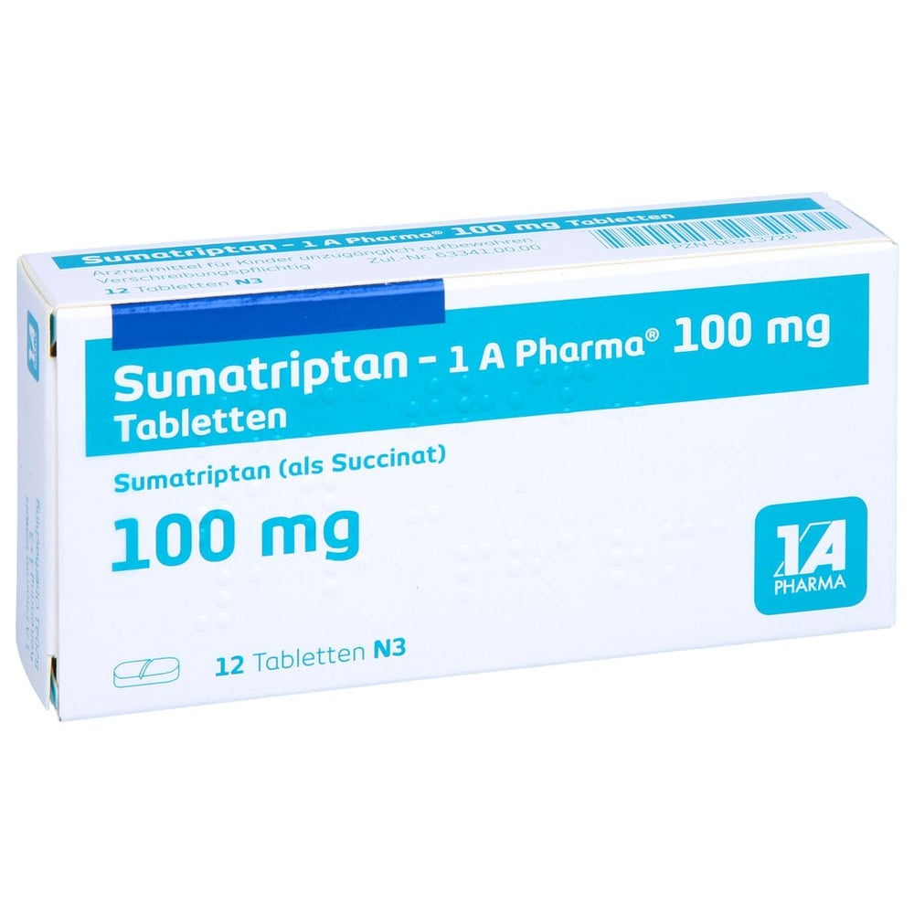 Sumatriptan - 1 A Pharma 100mg Tabletten