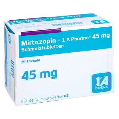 Mirtazapin - 1 A Pharma 45mg Schmelztabletten