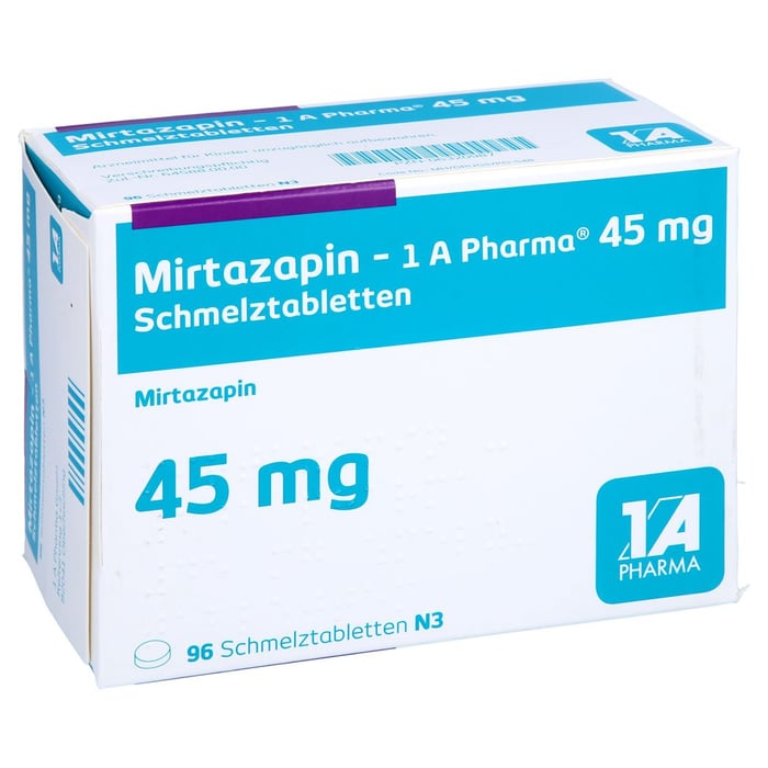 Mirtazapin - 1 A Pharma 45mg Schmelztabletten