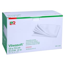 Vliwasoft Vlieskompresse 7,5x7,5 cm