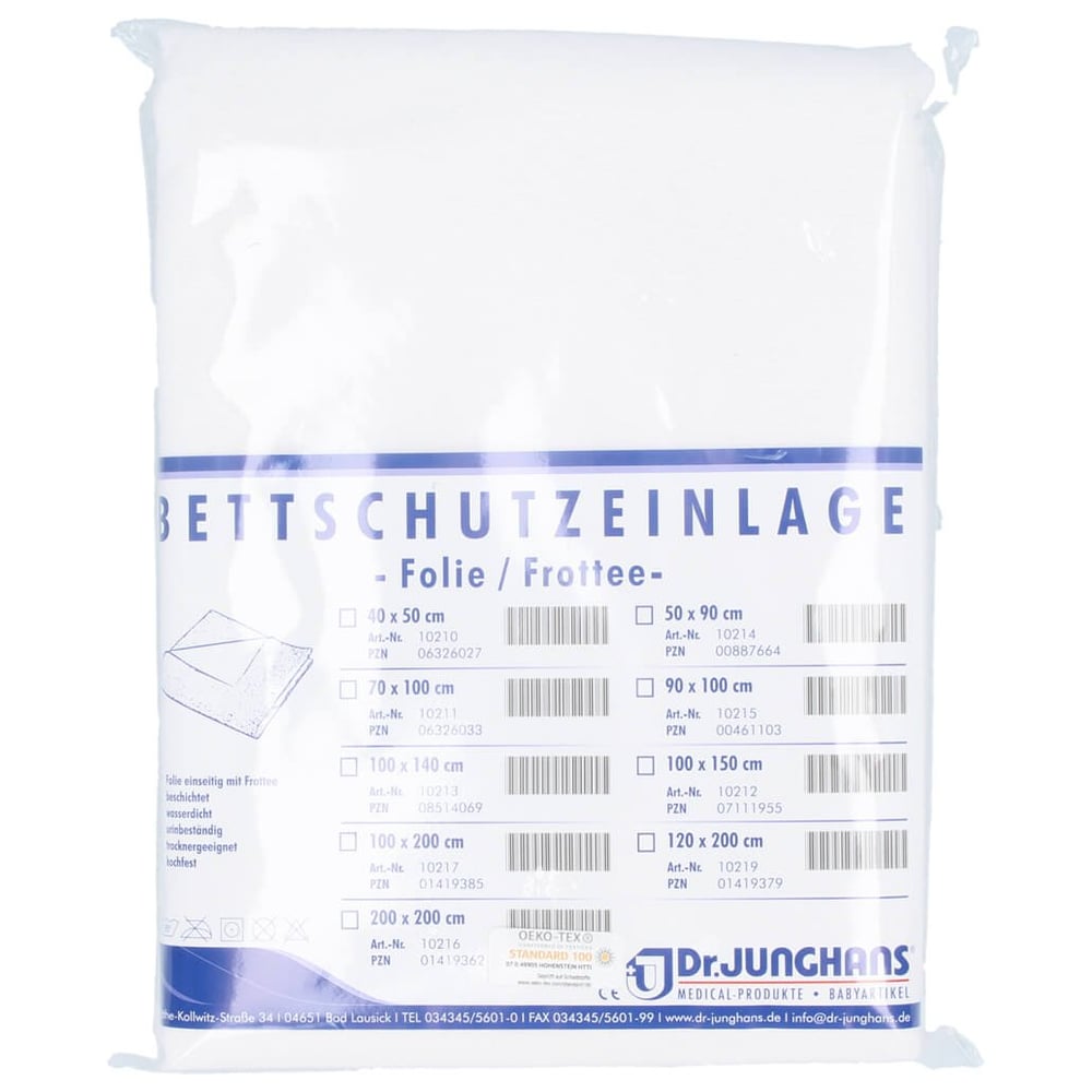 Bettschutzeinlage Folie Frottee 70x100 cm