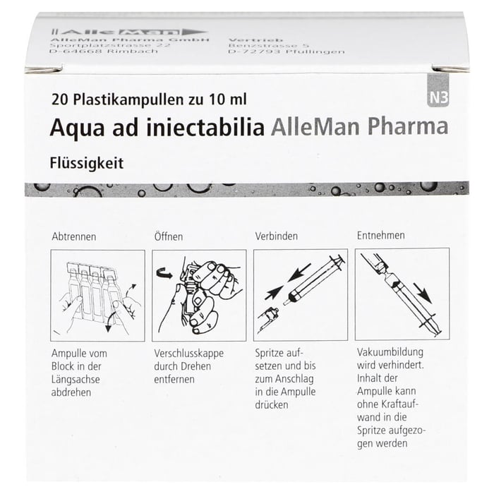 Aqua ad iniectabilia Plastik