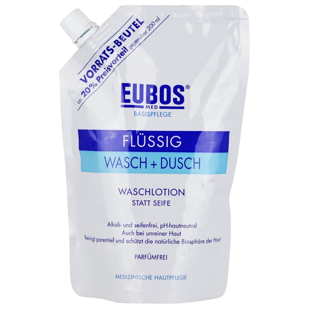 Eubos flüssigblau Vorratsbeutel
