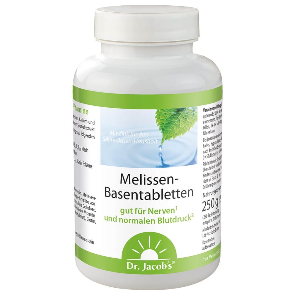 Dr. Jacob's Melissen-Basentabletten B-Vitamine Mineralstoffe