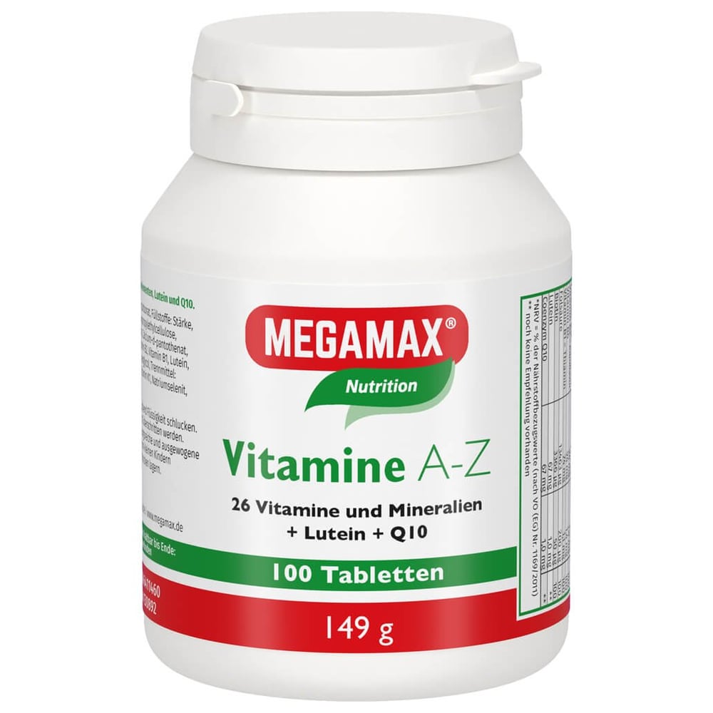 Megamax Vitamine A-Z+Q10+Lutein Tabletten