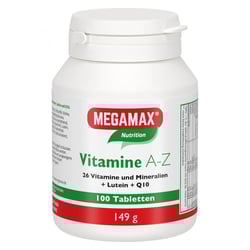 Megamax Vitamine A-Z+Q10+Lutein Tabletten