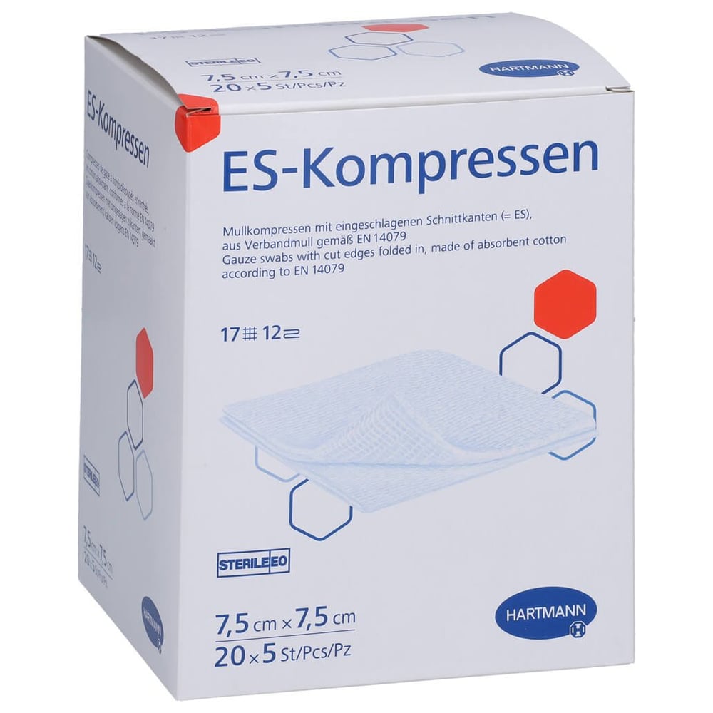 ES-Kompressen steril 7,5x7,5 cm 12fach Großpackung