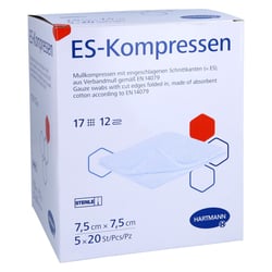 ES-Kompressen steril 7,5x7,5 cm 12fach Großpackung