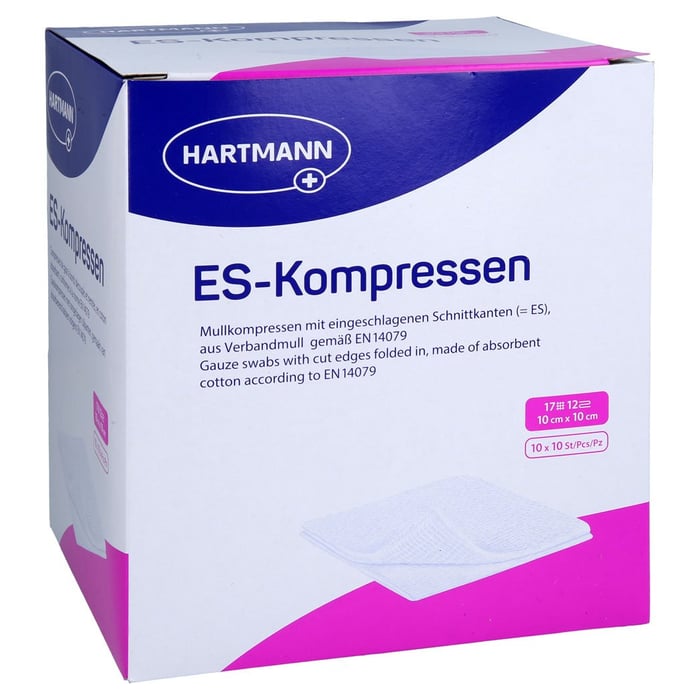 Es-kompressen steril 10x10 cm 12fach Großpackung