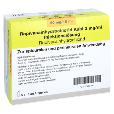 Ropivacainhydrochlorid Kabi 2mg/ml