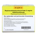 Ropivacainhydrochlorid Kabi 2 mg/ml Produktbild 2