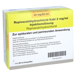 Ropivacainhydrochlorid Kabi 2mg/ml
