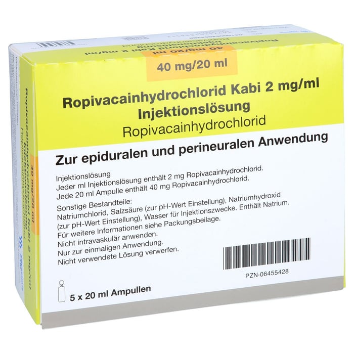 Ropivacainhydrochlorid Kabi 2mg/ml