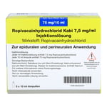 Ropivacainhydrochlorid Kabi 7,5 mg/ml Produktbild 2