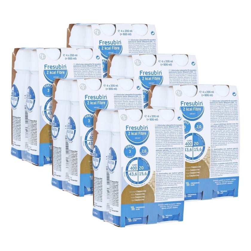 Fresubin 2 kcal Fibre Drink Cappuccino Trinkflasche 1001 Artikel Medical Produktbild 1