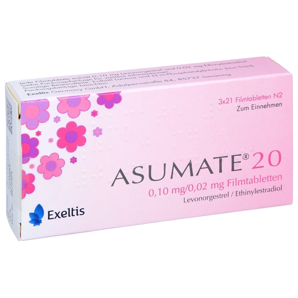 Asumate 20 0,10 mg/0,02 mg Filmtabletten