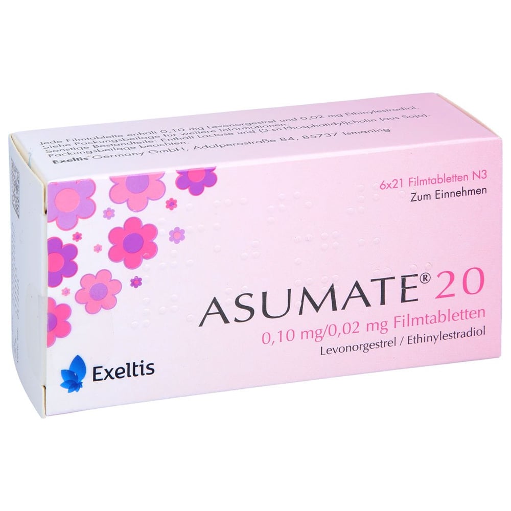 Asumate 20 0,10 mg/0,02 mg Filmtabletten