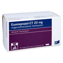 Esomeprazol - CT 20mg magensaftresist. Hartkapseln