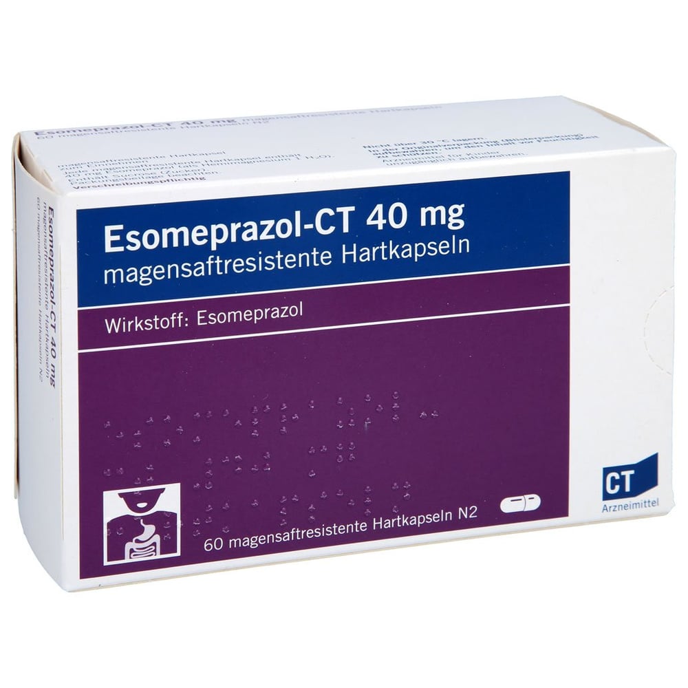 Esomeprazol - CT 40mg magensaftresist. Hartkapseln