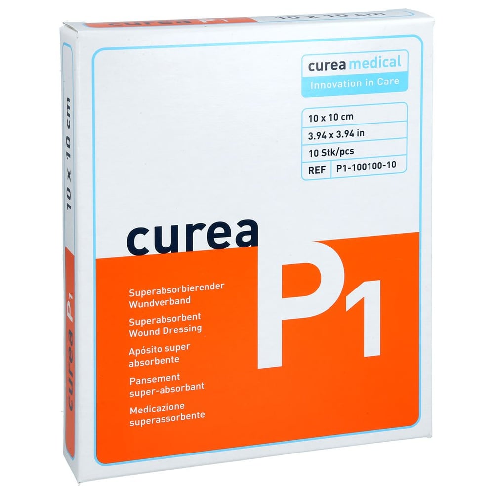 Curea P1 superabsorb.Wundauflage 10x10 cm