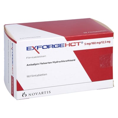 Exforge HCT 5 mg/160 mg/12,5 mg