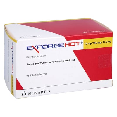 Exforge HCT 10 mg/160 mg/12,5 mg