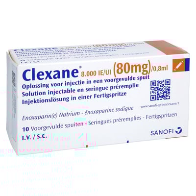 Clexane 8000 I.E. (80 mg)/0,8 ml Injektionslösung