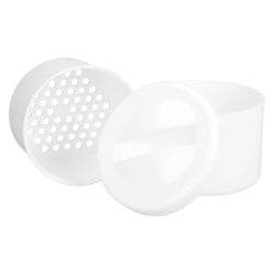 Prothesenbehälter weiß m. Deckel u. Einsatz