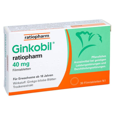 Ginkobil ratiopharm 40 mg mit Ginkgo biloba