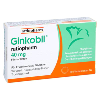Ginkobil ratiopharm 40 mg mit Ginkgo biloba