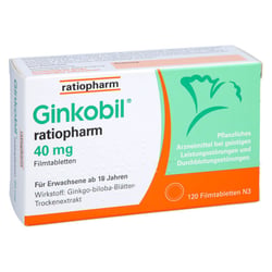 Ginkobil ratiopharm 40 mg mit Ginkgo biloba