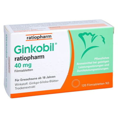 Ginkobil ratiopharm 40 mg mit Ginkgo biloba