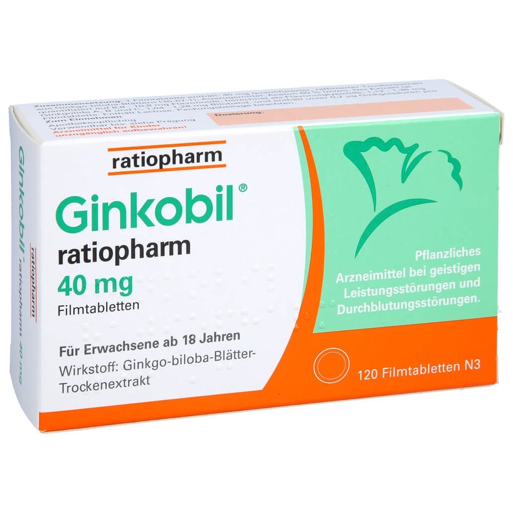 Ginkobil ratiopharm 40mg mit Ginkgo biloba