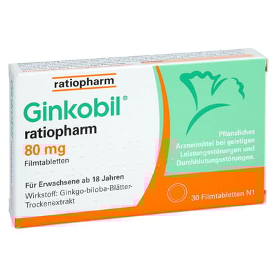 Ginkobil ratiopharm 80mg mit Ginkgo biloba