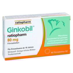 Ginkobil ratiopharm 80mg mit Ginkgo biloba