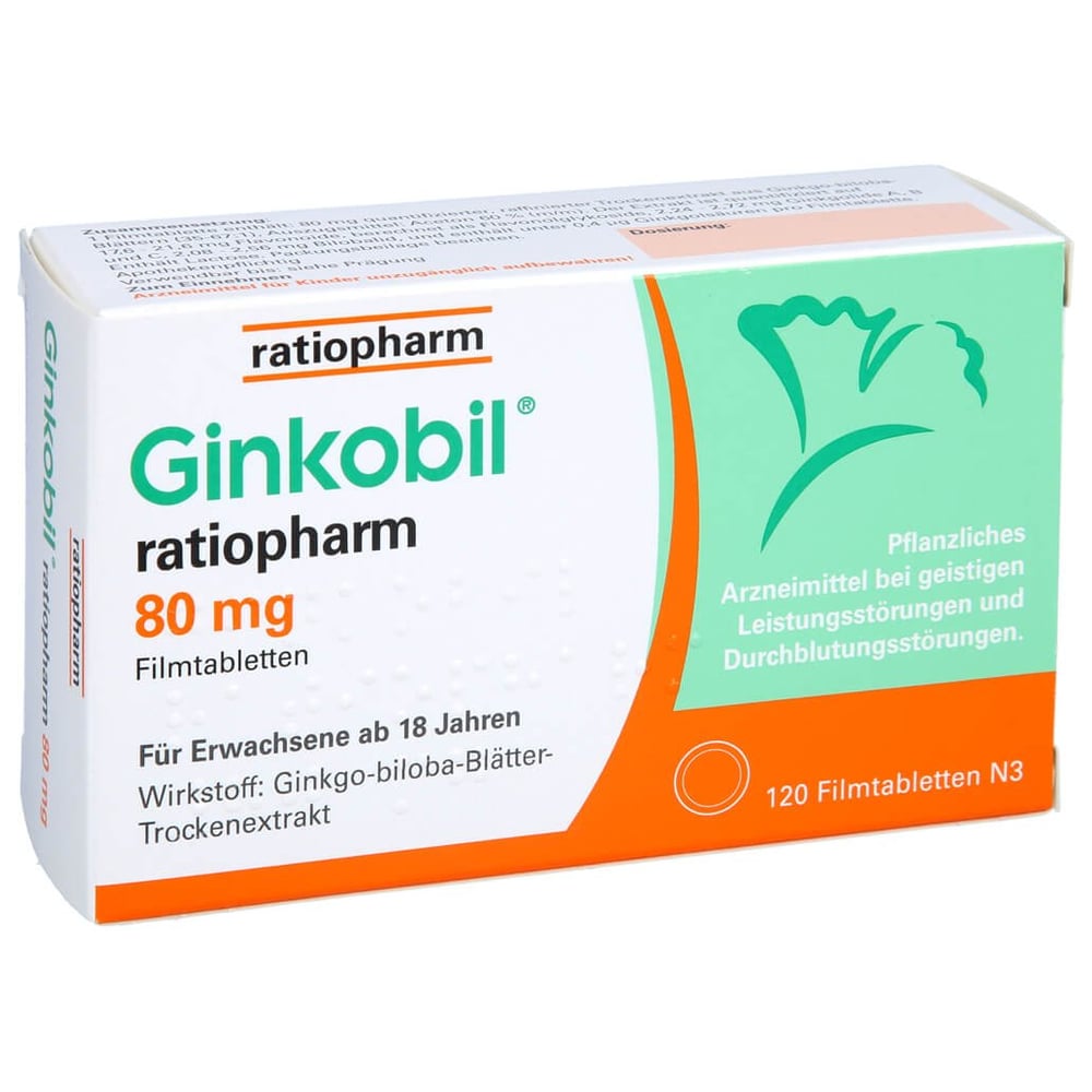 Ginkobil ratiopharm 80mg mit Ginkgo biloba