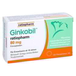 Ginkobil ratiopharm 80mg mit Ginkgo biloba