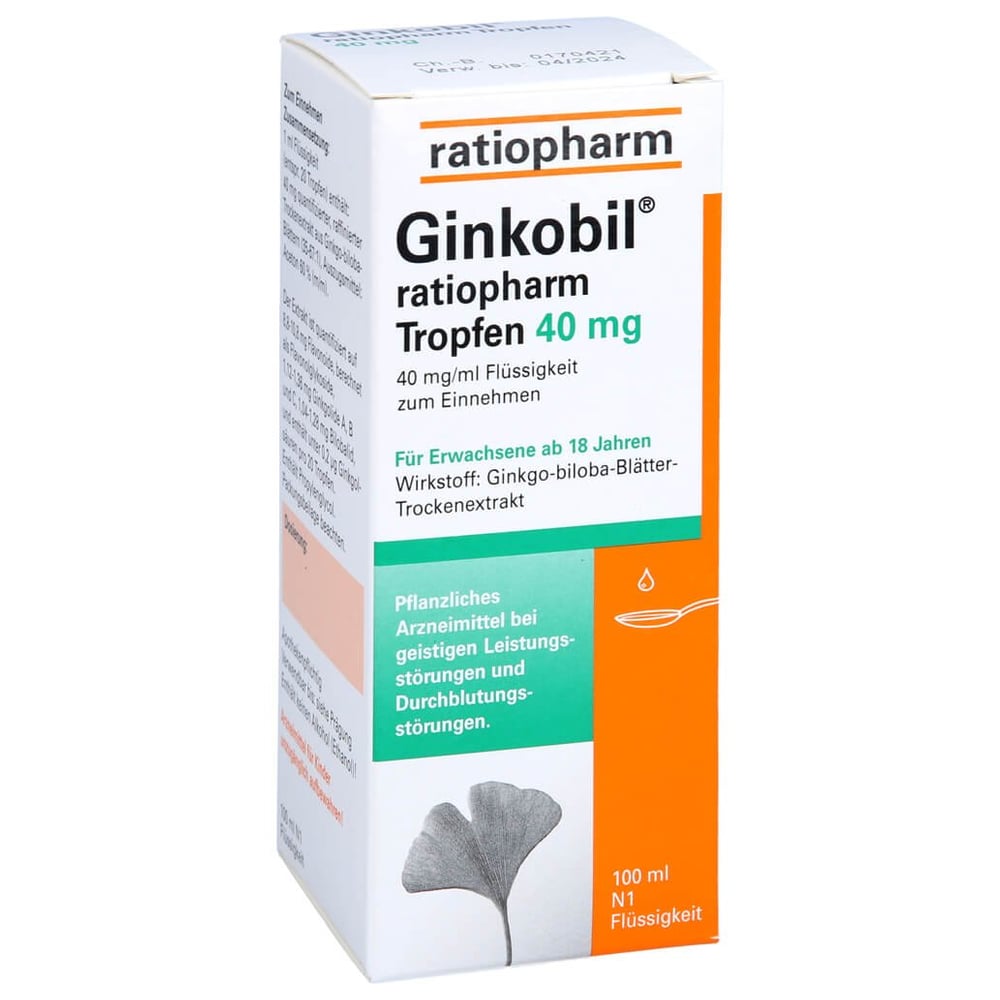 Ginkobil ratiopharm 40mg mit Ginkgo biloba