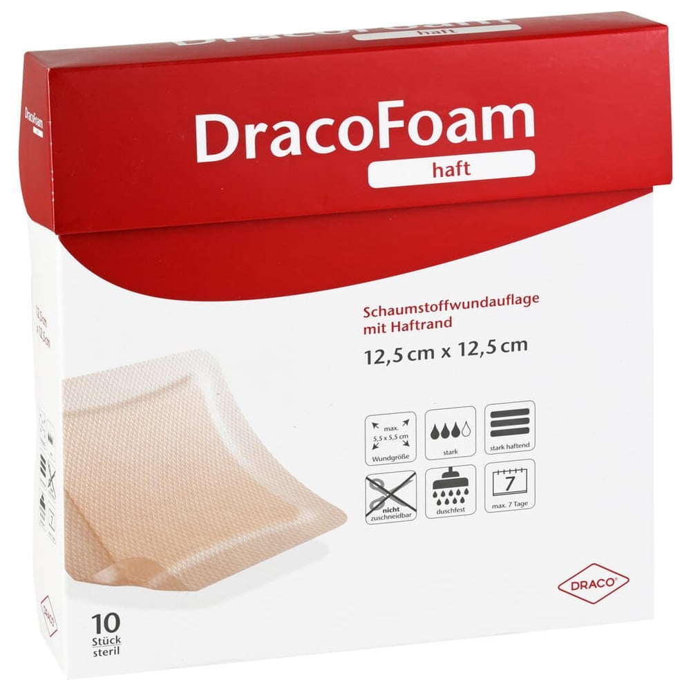 Dracofoam Haft Schaumstoff Wundaufl.12,5x12,5 cm