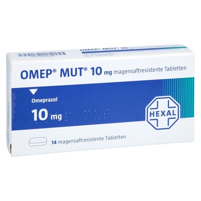 Omep MUT 10 mg magensaftresistente Tabletten Produktbild 1