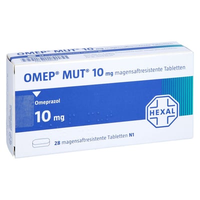 Omep MUT 10 mg magensaftresistente Tabletten Produktbild 1