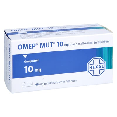 Omep MUT 10 mg magensaftresistente Tabletten Produktbild 1