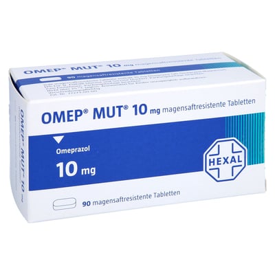 Omep MUT 10 mg magensaftresistente Tabletten Produktbild 1