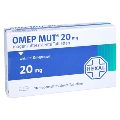 Omep MUT 20 mg magensaftresistente Tabletten Produktbild 1