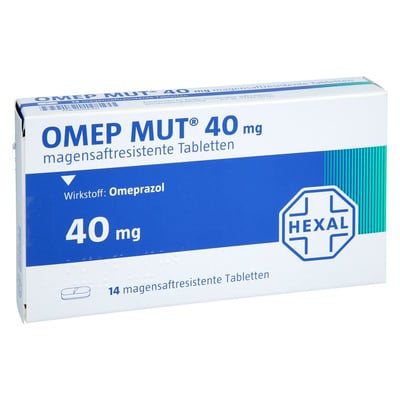 Omep MUT 40 mg magensaftresistente Tabletten Produktbild 1