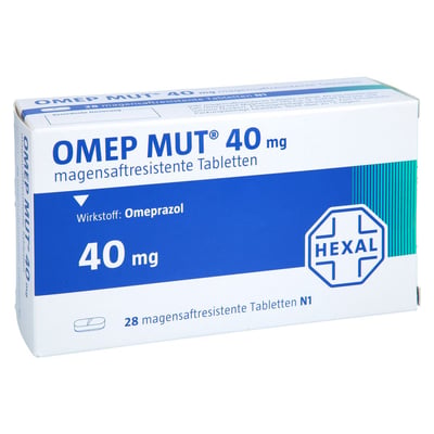 Omep MUT 40 mg magensaftresistente Tabletten Produktbild 1