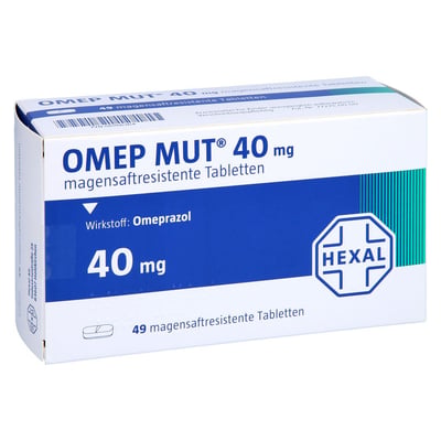 Omep MUT 40 mg magensaftresistente Tabletten Produktbild 1