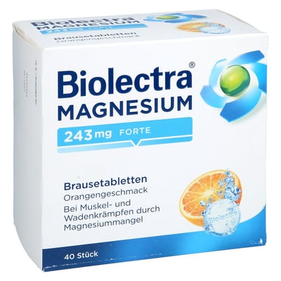 Biolectra Magnesium 243 mg forte Orangengeschmack Produktbild 1
