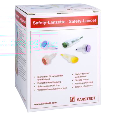 Safety-lanzetten 21 G Einst.Tiefe 1,8mm norm.grün